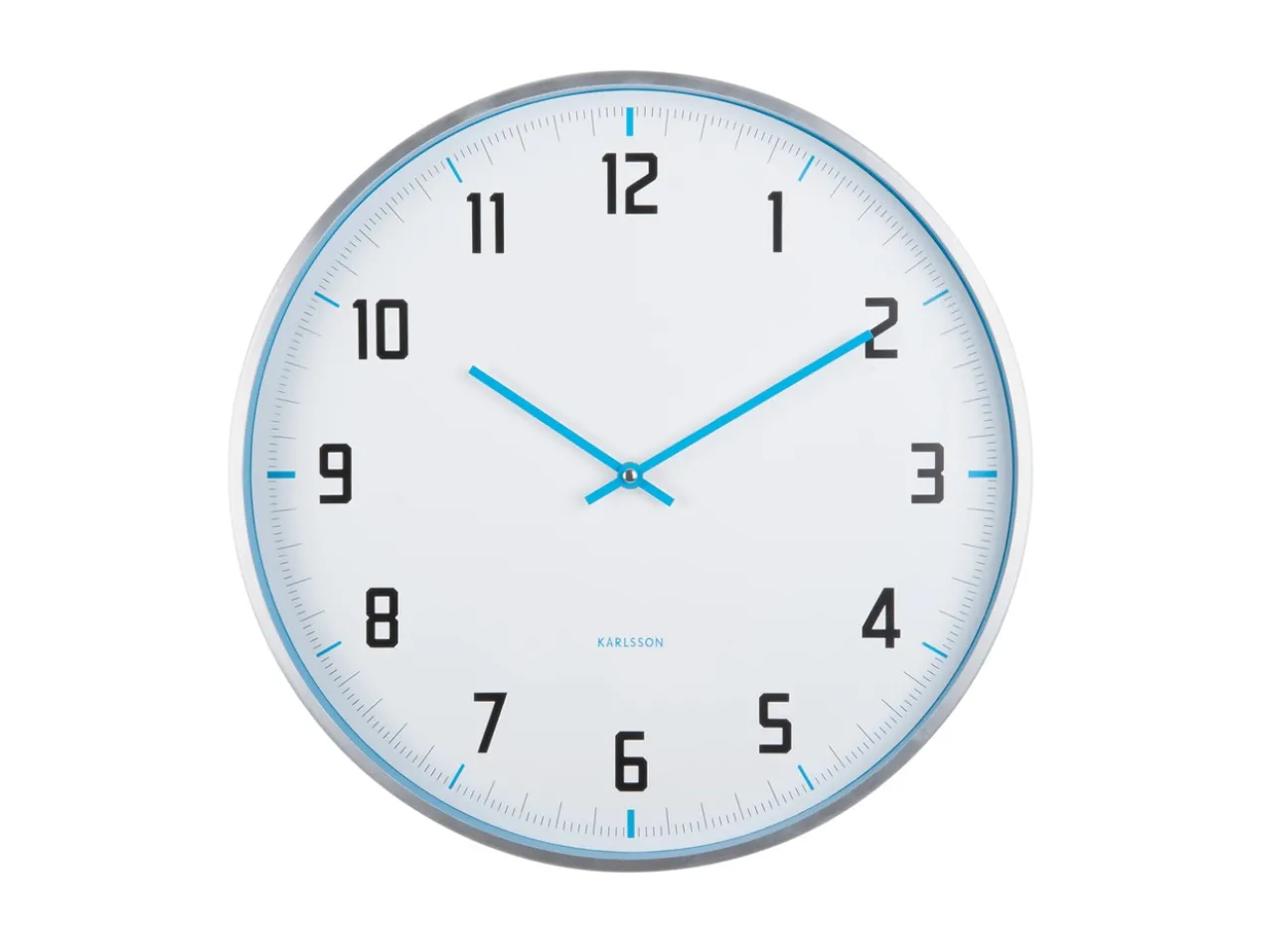 Wall clock Sporty bright blue