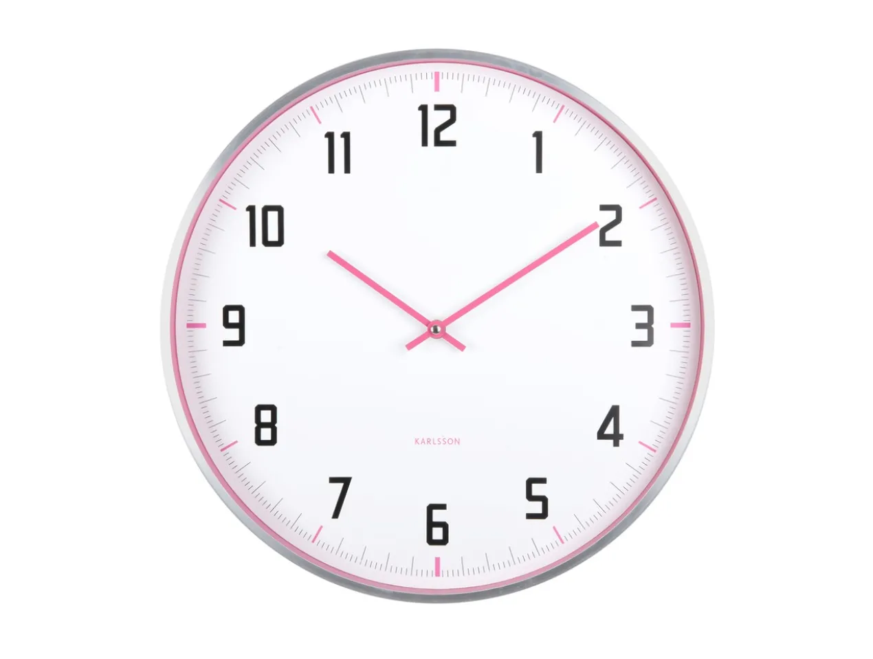 Wall clock Sporty bright pink