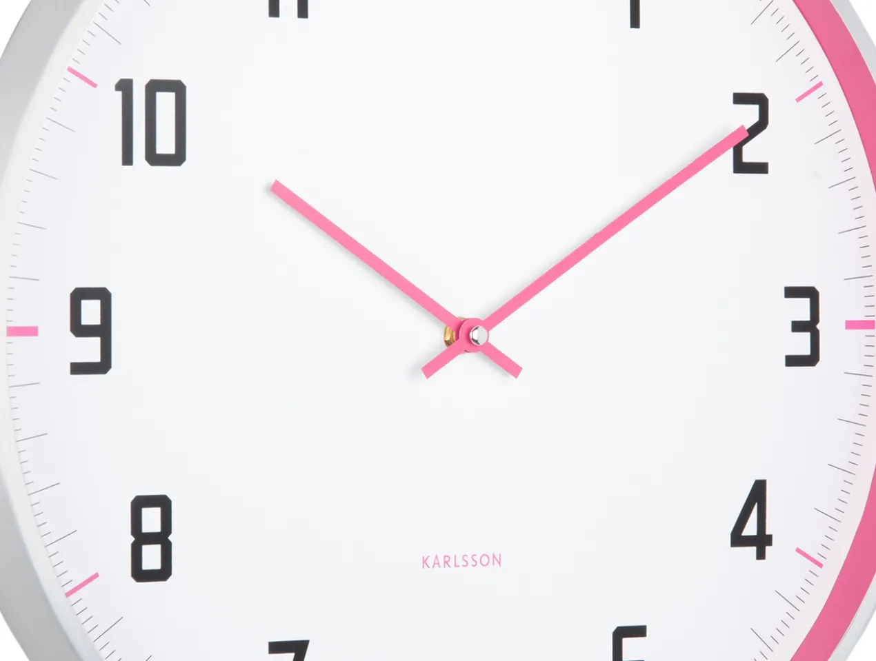 Wall clock Sporty bright pink