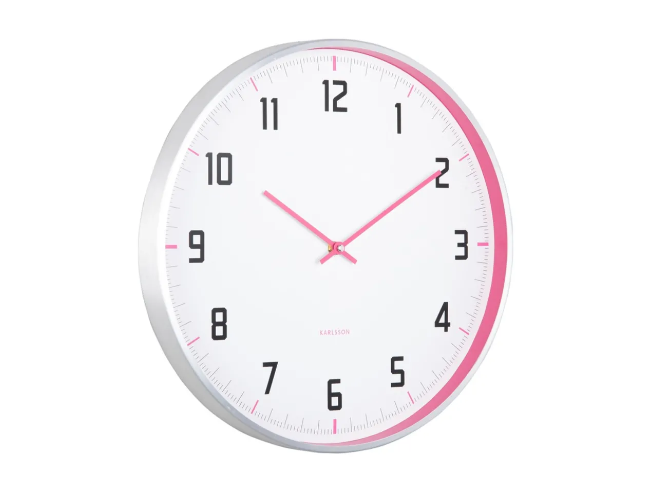 Wall clock Sporty bright pink