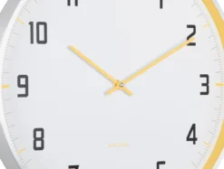 Wall clock Sporty bright yellow