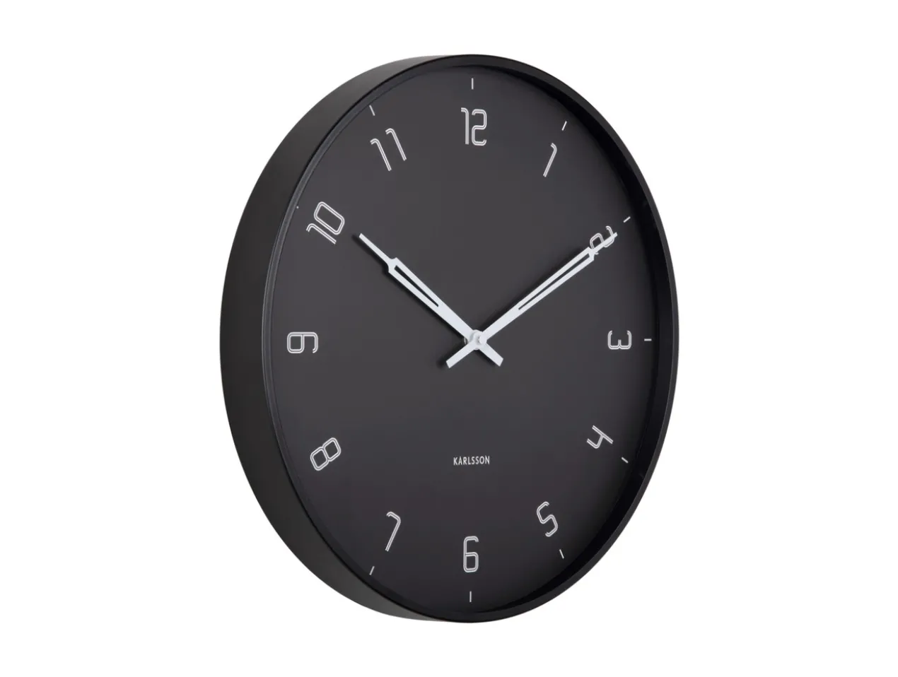 Wall clock Stark iron matt black