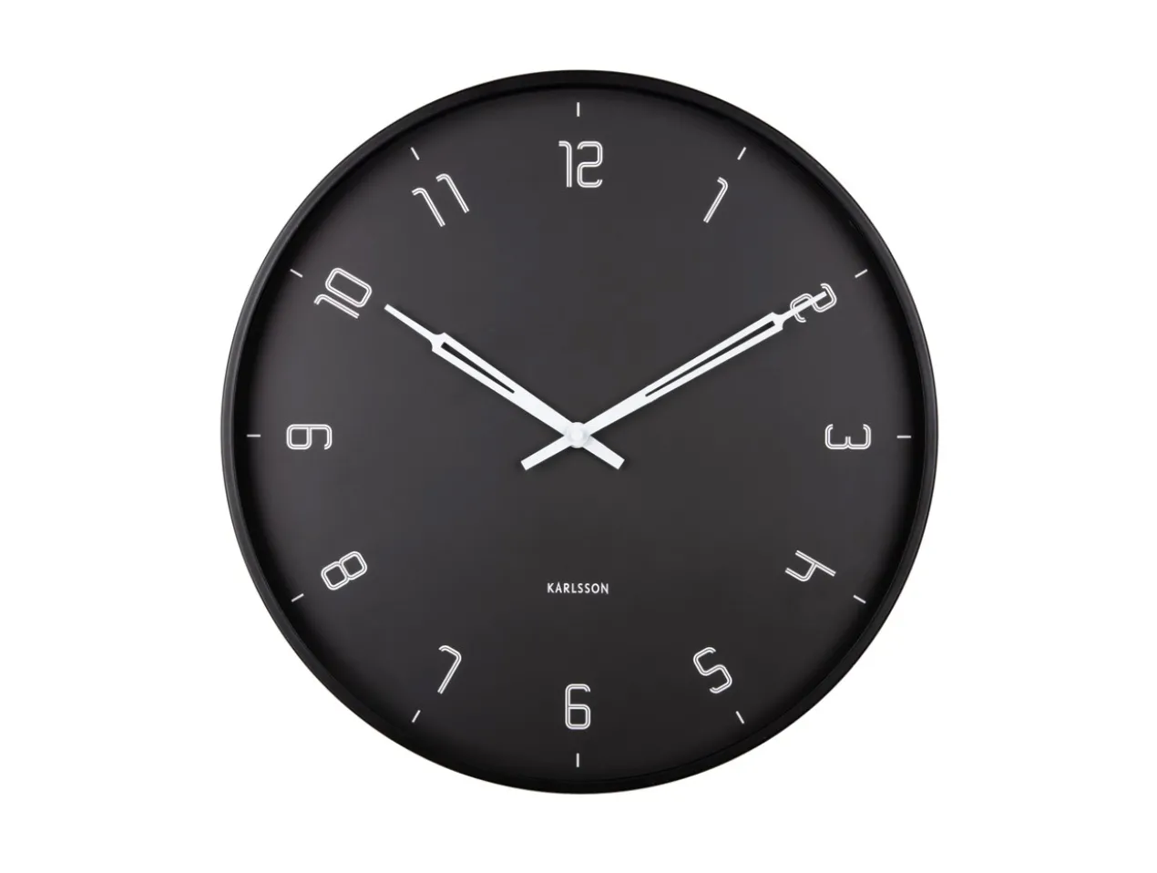 Wall clock Stark iron matt black