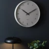 Wall clock Stark iron matt warm grey