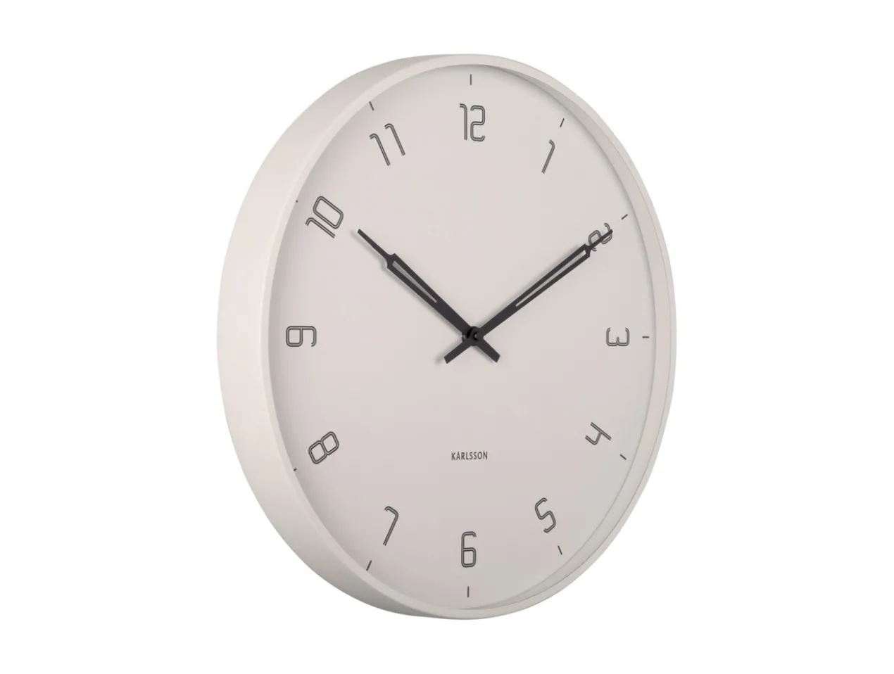 Wall clock Stark iron matt warm grey