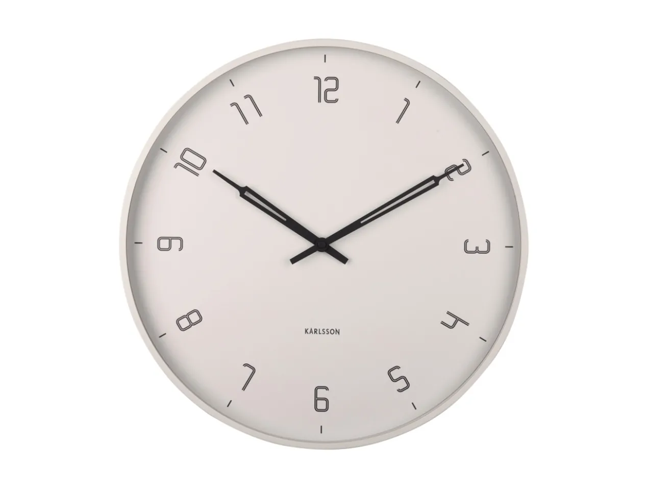 Wall clock Stark iron matt warm grey