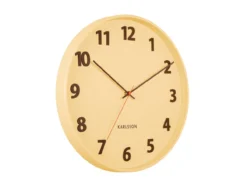 Wall clock Summertime wood soft yellow