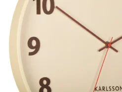 Wall clock Summertime wood soft yellow
