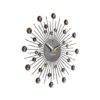Wall clock Sunburst crystal black medium