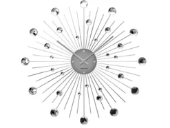 Wall clock Sunburst crystal large