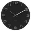 Wall clock Vintage black round glass