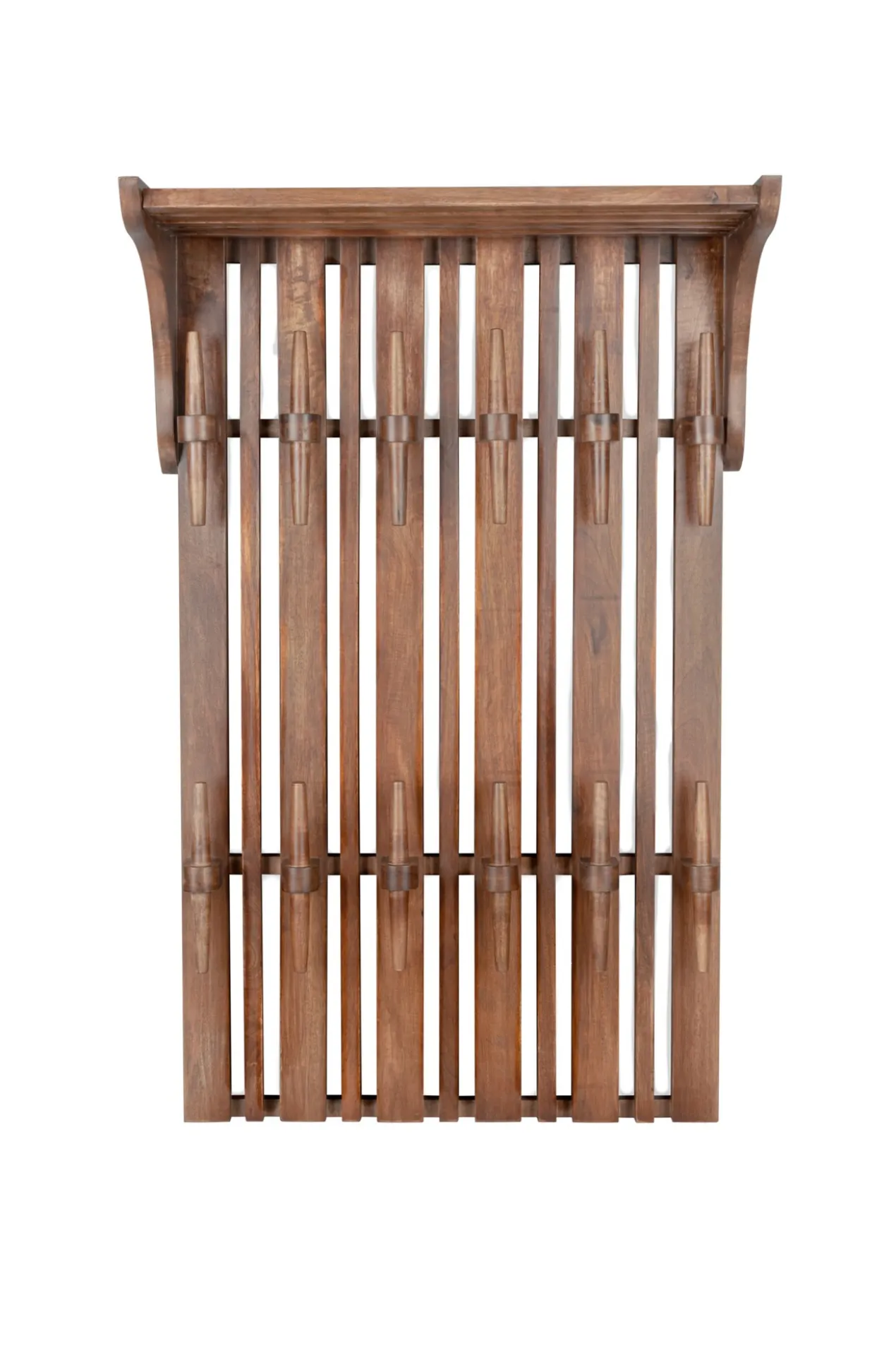 Wall coat rack shelf jakub walnut