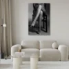Walljar acrylglas schilderij - Woman On Chair Acrylglas schilderij - 50 x 70 cm