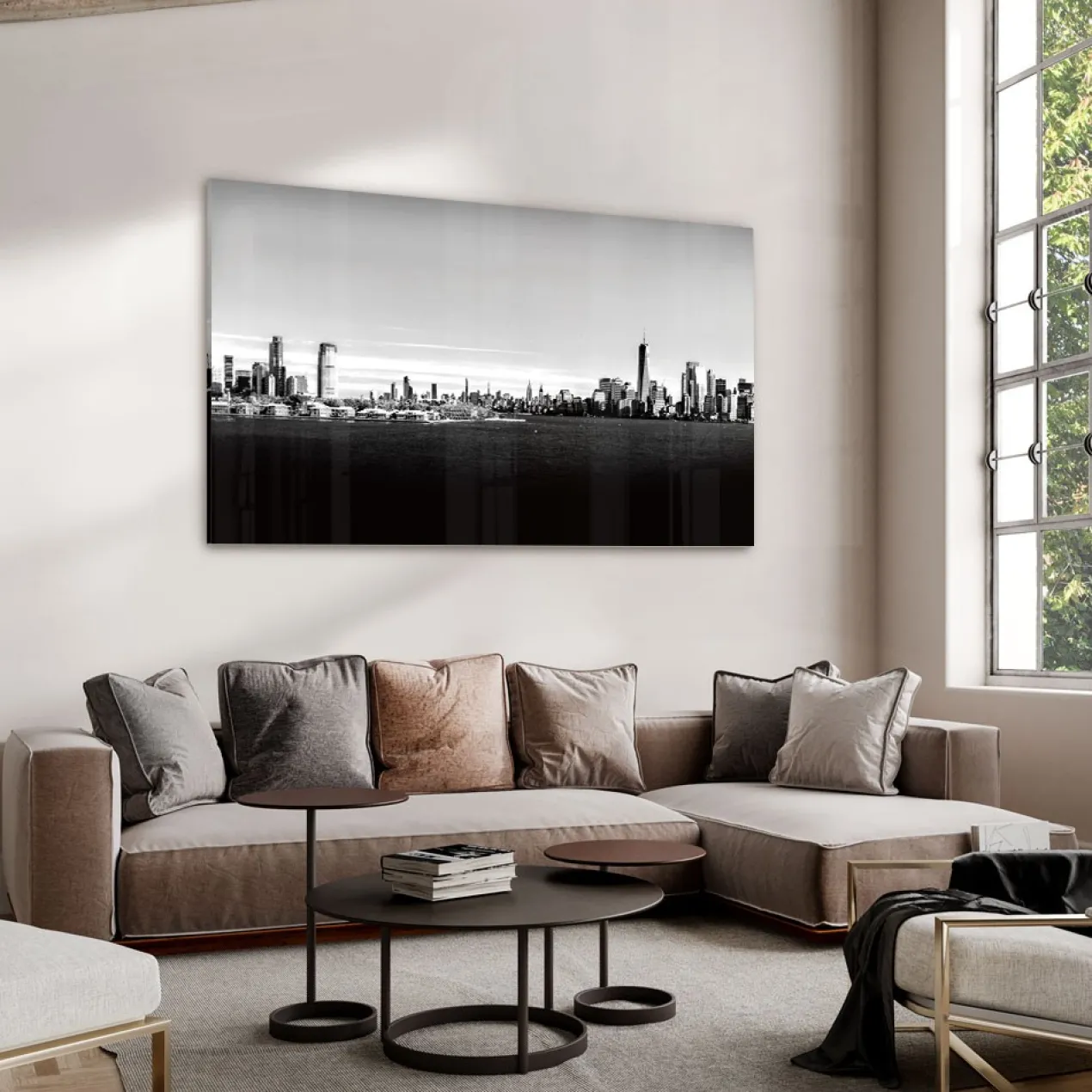 Walljar acrylglas schilderij - Shrouded City Acrylglas schilderij - 50 x 70 cm