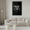 Walljar acrylglas schilderij - Gold Ox Horns Acrylglas schilderij - 50 x 70 cm