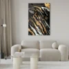 Walljar acrylglas schilderij - Golden paint Acrylglas schilderij - 50 x 70 cm