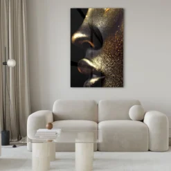 Walljar acrylglas schilderij - Golden Closeup Acrylglas schilderij - 50 x 70 cm