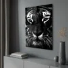 Walljar acrylglas schilderij - Facing Tiger Acrylglas schilderij - 50 x 70 cm