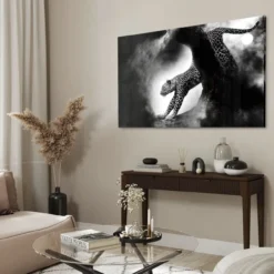 Walljar acrylglas schilderij - Crouching Panther Acrylglas schilderij - 50 x 70 cm