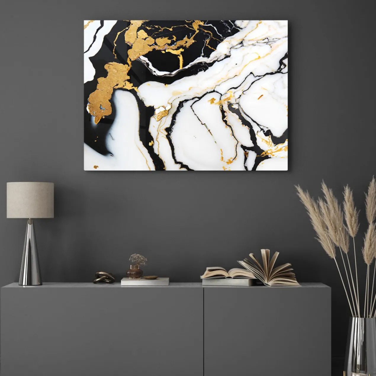 Walljar acrylglas schilderij - Broken Marble Acrylglas schilderij - 50 x 70 cm
