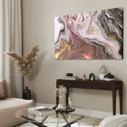 Walljar acrylglas schilderij - Touch of gold Acrylglas schilderij - 60 x 90 cm