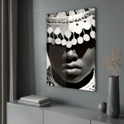 Walljar acrylglas schilderij - Silver Men Acrylglas schilderij - 70 x 100 cm