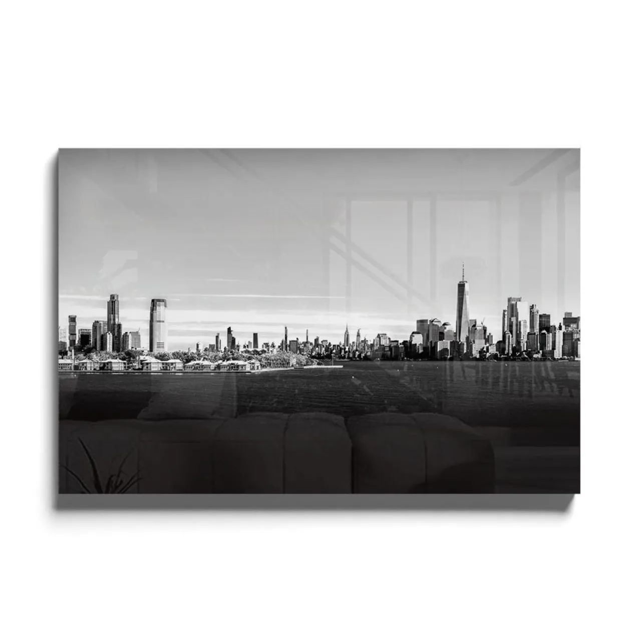 Walljar acrylglas schilderij - Shrouded City Acrylglas schilderij - 150 x 225 cm