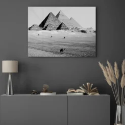 Walljar acrylglas schilderij - Pyramids of Egypt Acrylglas schilderij - 80 x 120 cm