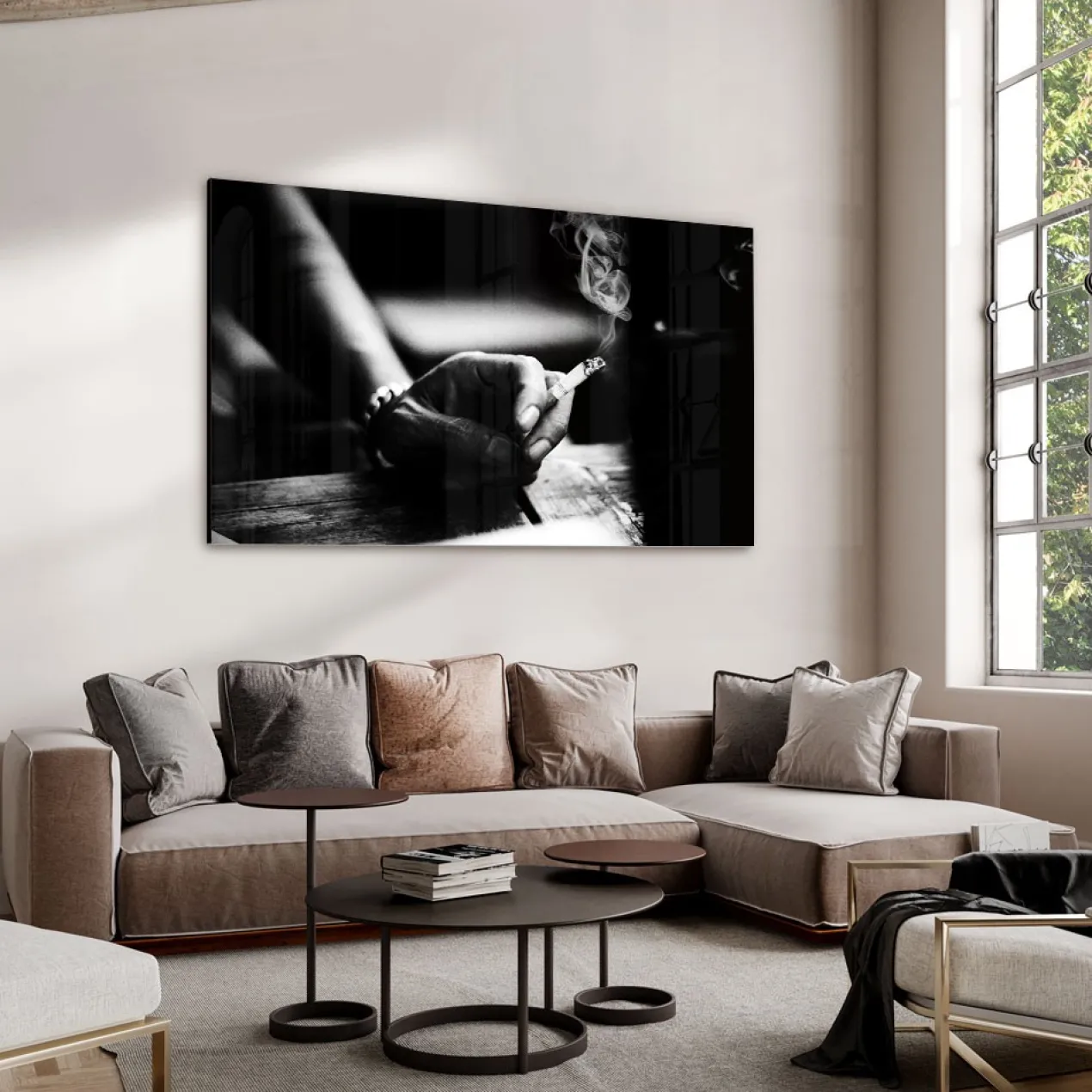 Walljar acrylglas schilderij - No Smoke left Acrylglas schilderij - 70 x 100 cm
