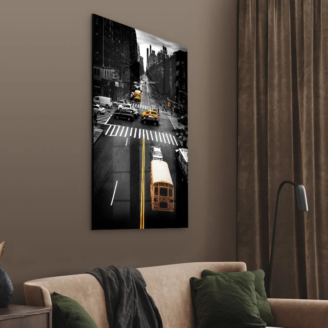 Walljar acrylglas schilderij - New York Intersection Acrylglas schilderij - 60 x 90 cm