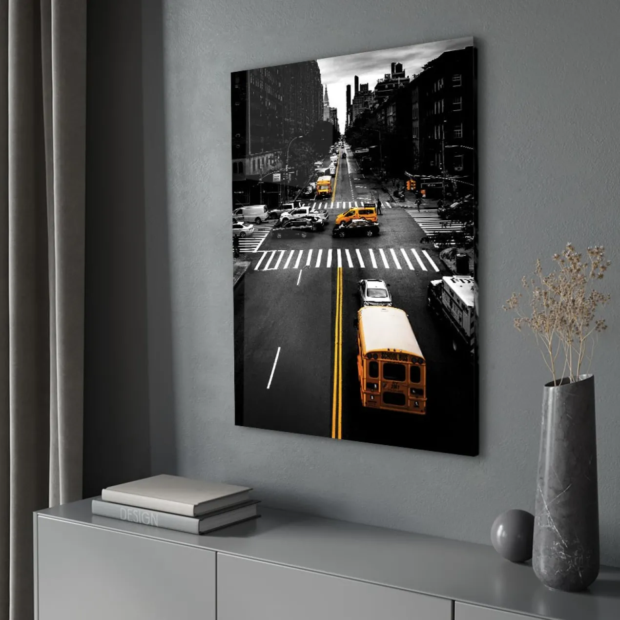 Walljar acrylglas schilderij - New York Intersection Acrylglas schilderij - 80 x 120 cm