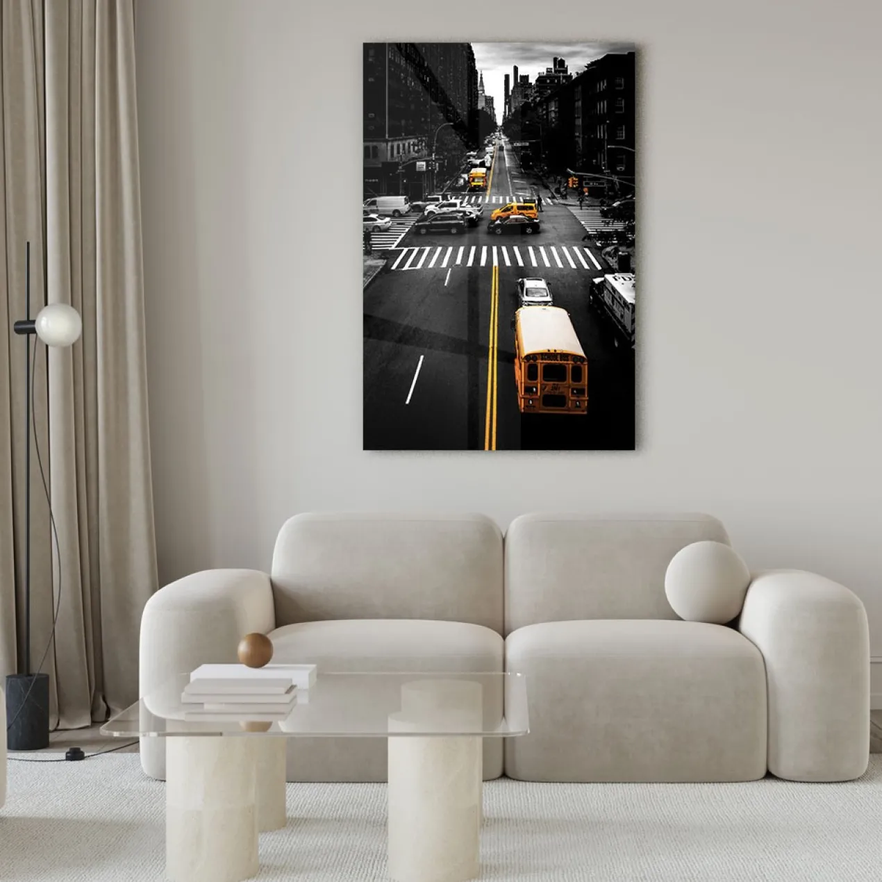 Walljar acrylglas schilderij - New York Intersection Acrylglas schilderij - 150 x 225 cm