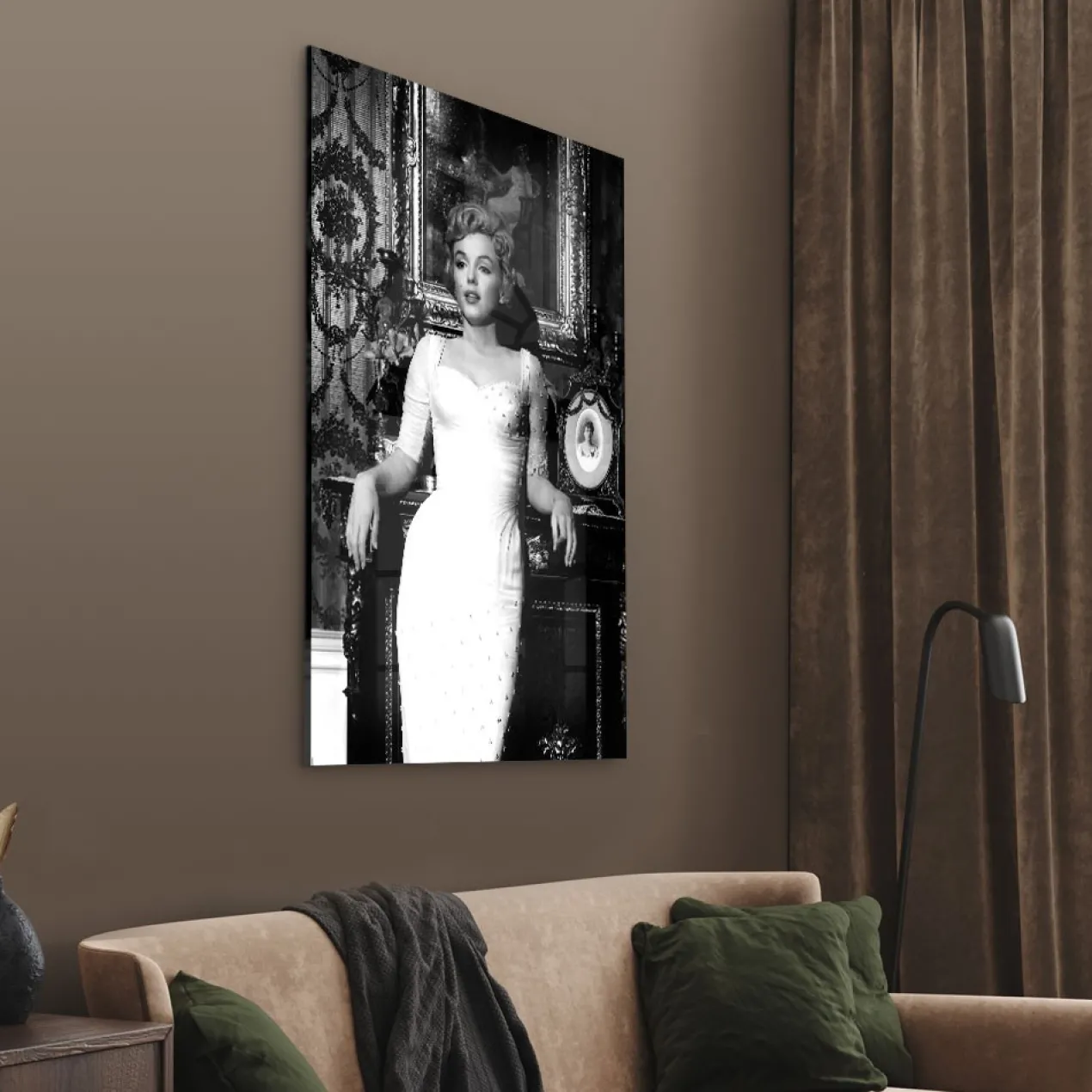 Walljar acrylglas schilderij - Marilyn Monroe Posing Acrylglas schilderij - 60 x 90 cm