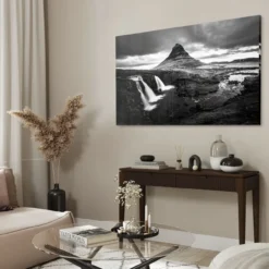 Walljar acrylglas schilderij - Iceland Waterfall Acrylglas schilderij - 80 x 120 cm