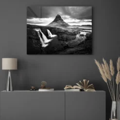 Walljar acrylglas schilderij - Iceland Waterfall Acrylglas schilderij - 80 x 120 cm