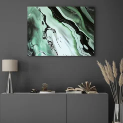 Walljar acrylglas schilderij - Groovy waves Acrylglas schilderij - 80 x 120 cm