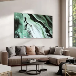 Walljar acrylglas schilderij - Groovy waves Acrylglas schilderij - 120 x 180 cm