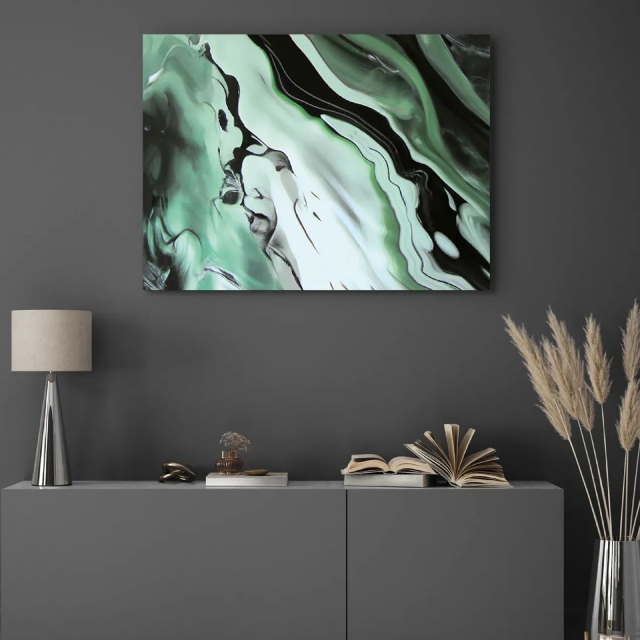 Walljar acrylglas schilderij - Groovy waves Acrylglas schilderij - 120 x 180 cm