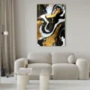 Walljar acrylglas schilderij - Golden Strokes Acrylglas schilderij - 80 x 120 cm