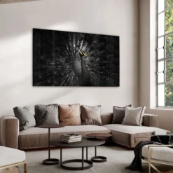 Walljar acrylglas schilderij - Golden Peacock Acrylglas schilderij - 150 x 225 cm