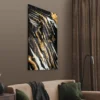 Walljar acrylglas schilderij - Golden paint Acrylglas schilderij - 60 x 90 cm