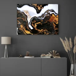 Walljar acrylglas schilderij - Golden Milkyway Acrylglas schilderij - 70 x 100 cm