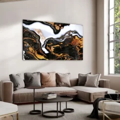 Walljar acrylglas schilderij - Golden Milkyway Acrylglas schilderij - 70 x 100 cm