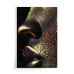 Walljar acrylglas schilderij - Golden Closeup Acrylglas schilderij - 80 x 120 cm