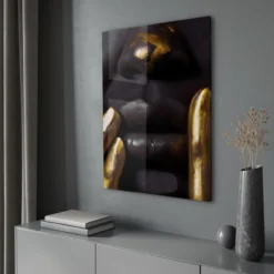 Walljar acrylglas schilderij - Golden Fingers Acrylglas schilderij - 120 x 180 cm