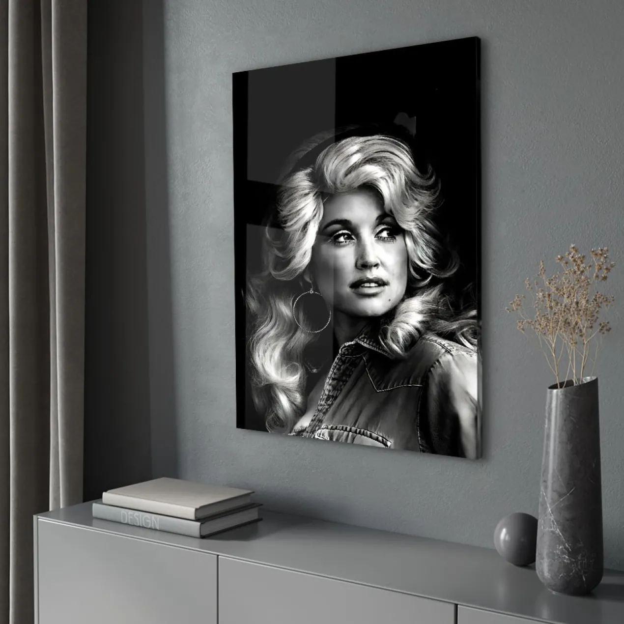 Walljar acrylglas schilderij - Dolly Parton Acrylglas schilderij - 60 x 90 cm