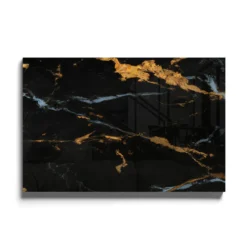 Walljar acrylglas schilderij - Dark Marble Acrylglas schilderij - 120 x 180 cm