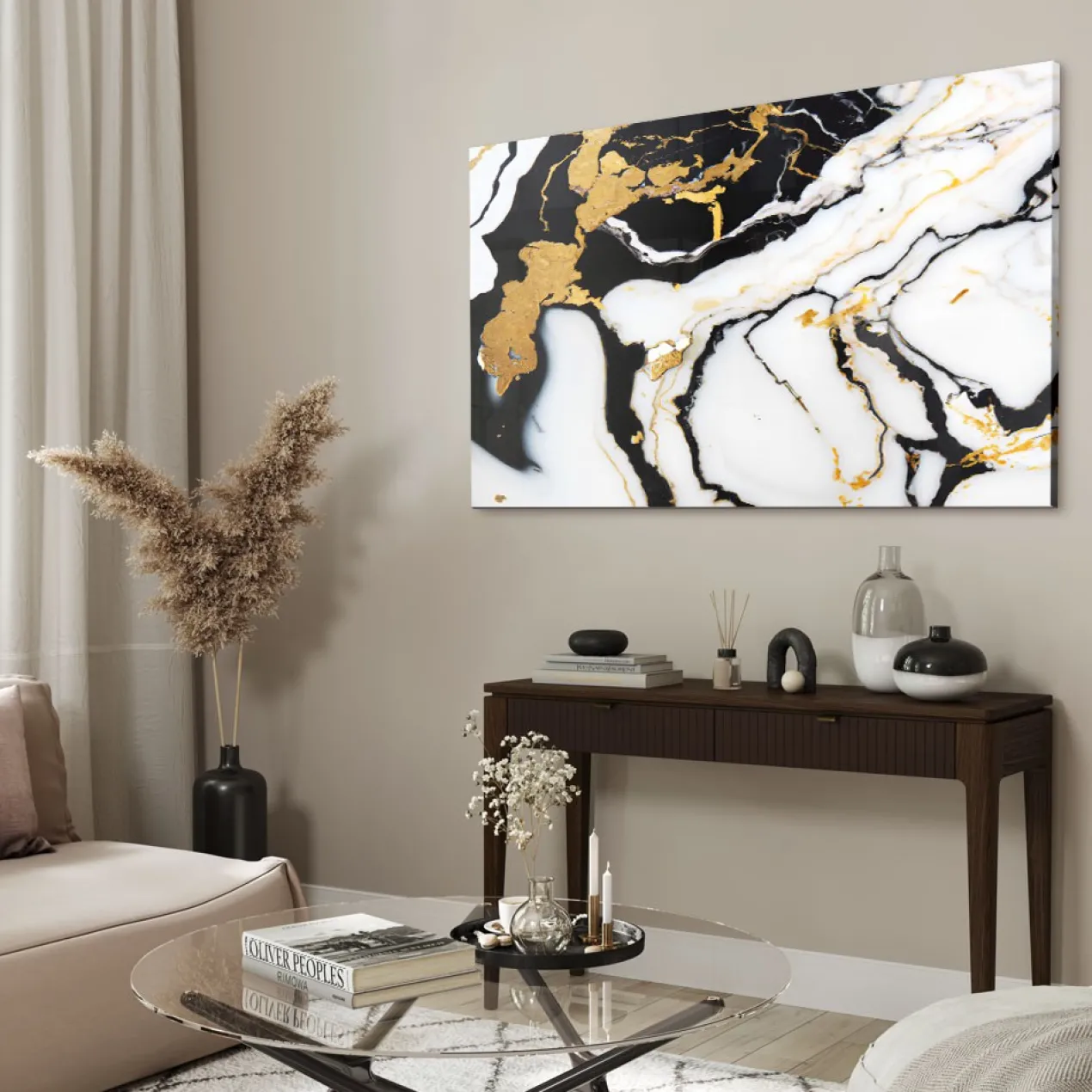 Walljar acrylglas schilderij - Broken Marble Acrylglas schilderij - 120 x 180 cm
