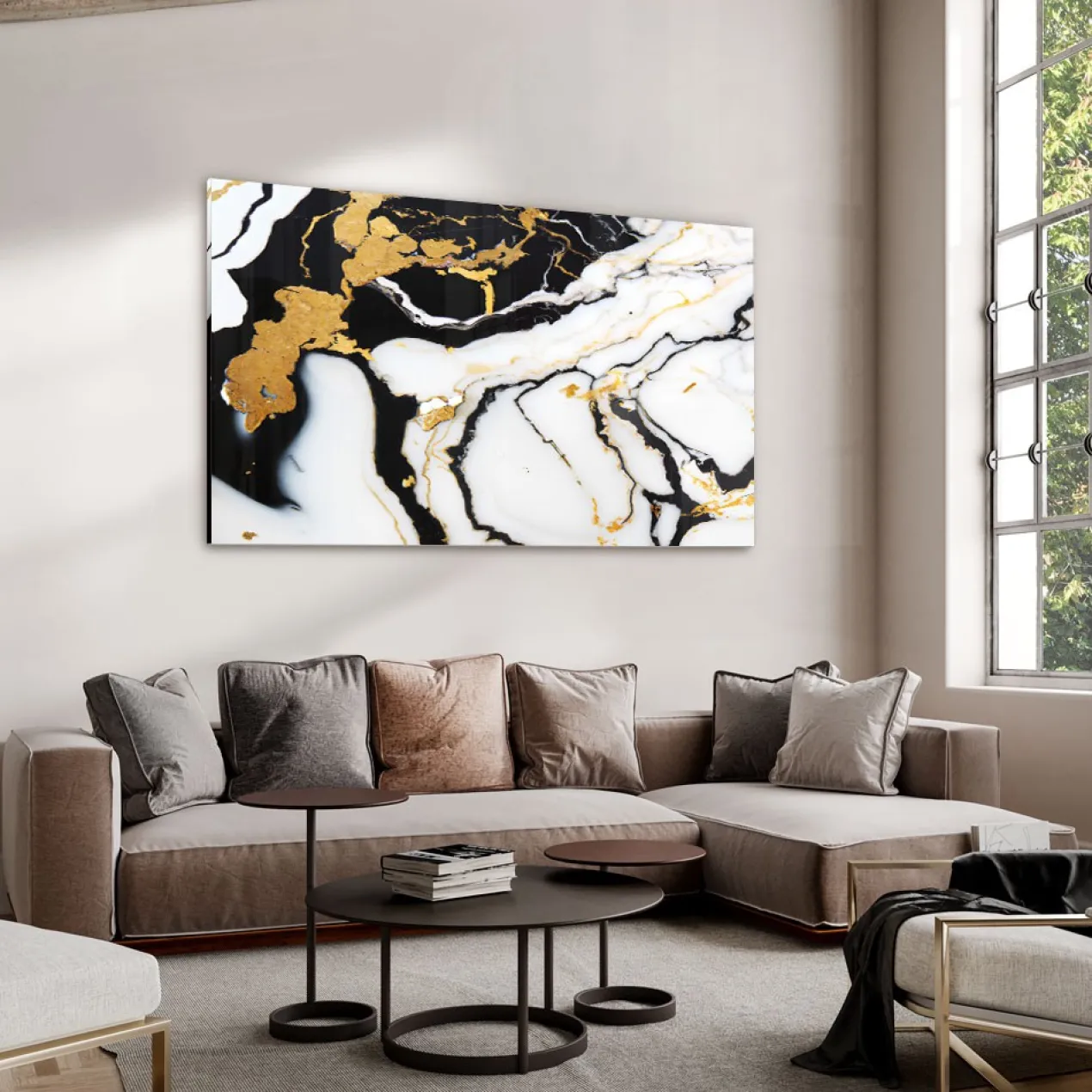 Walljar acrylglas schilderij - Broken Marble Acrylglas schilderij - 120 x 180 cm