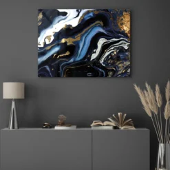 Walljar acrylglas schilderij - Blue Lagoon Acrylglas schilderij - 60 x 90 cm